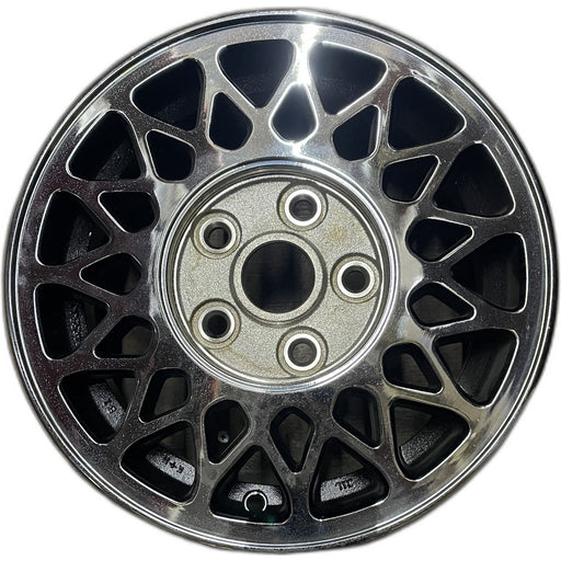 14" MAZDA 626 90-92 14x5.5, alloy, 15 spoke Original OEM Wheel Rim - CHROME - Front View