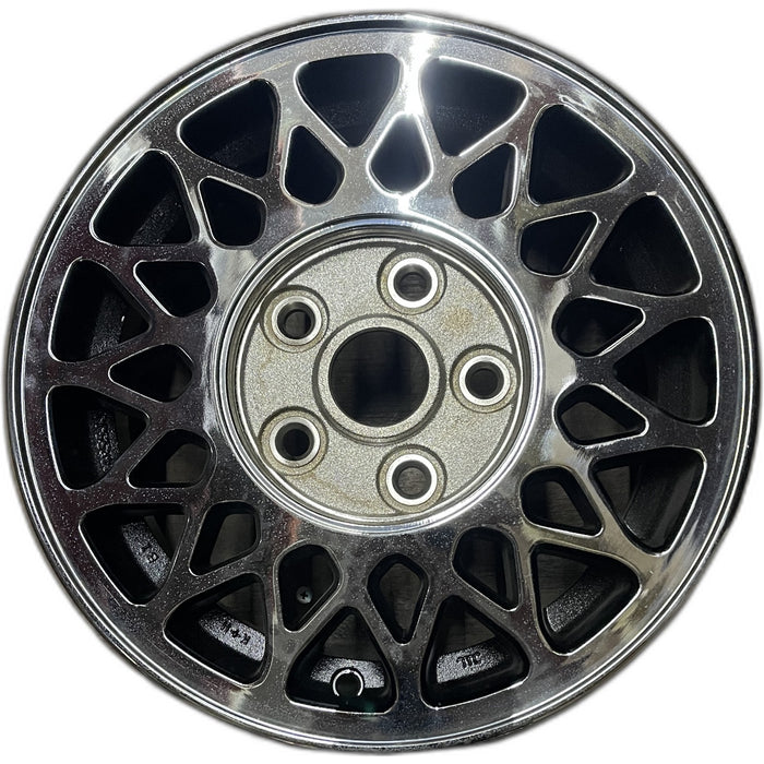 14" MAZDA 626 90-92 14x5.5, alloy, 15 spoke Original OEM Wheel Rim - CHROME - Front View
