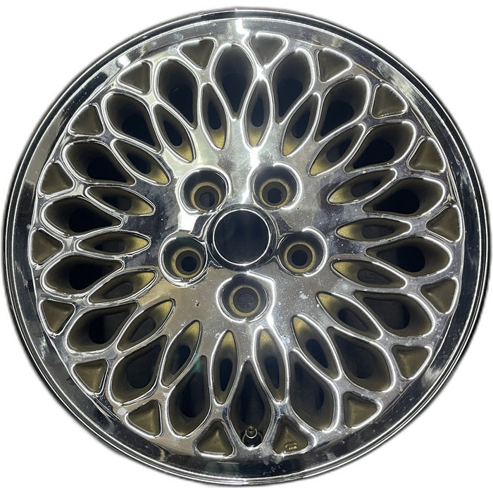16" CARAVAN 96-97 16x6.5, aluminum, lace design Original OEM Wheel Rim - CHROME - Front View