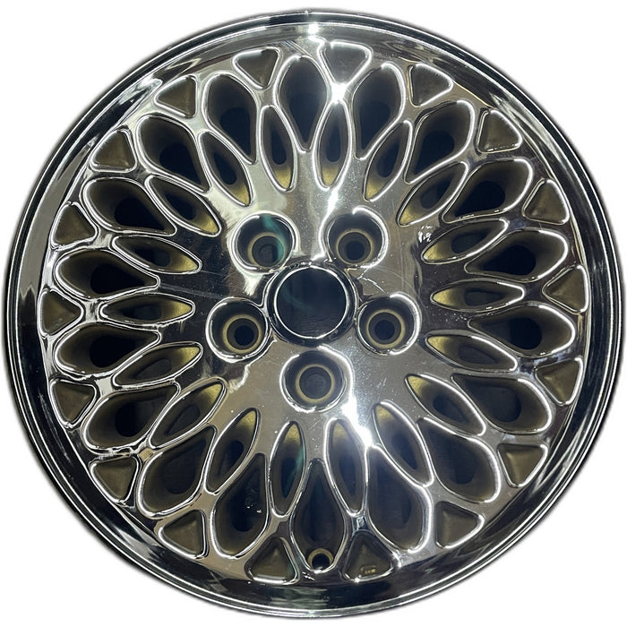16" CARAVAN 96-97 16x6.5, aluminum, lace design Original OEM Wheel Rim - CHROME - Front View
