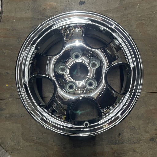 15" CR-V 01 , alloy, 5 spoke, center cap H Original OEM Wheel Rim - CHROME - Additional View