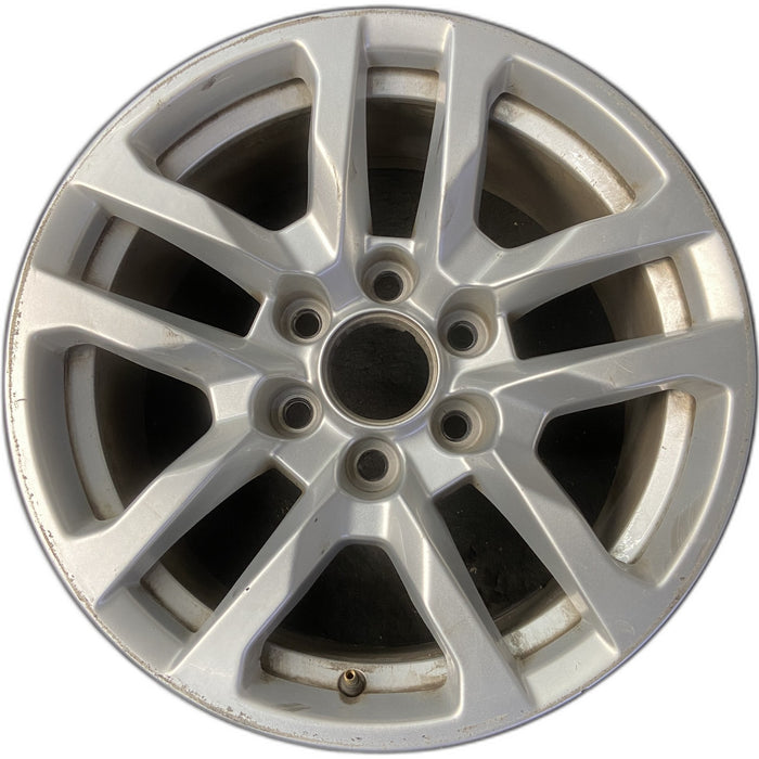 18" SIERRA 1500 PICKUP 19 , 18x8.5, 10 spoke, silver Original OEM Wheel Rim - Front View