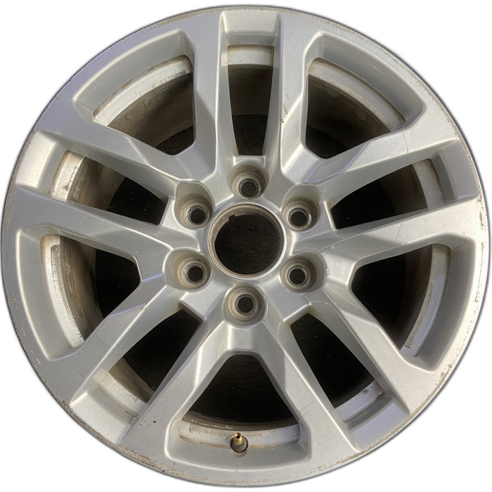 18" SIERRA 1500 PICKUP 19 , 18x8.5, 10 spoke, silver Original OEM Wheel Rim - Front View