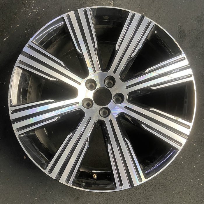 21" VOLVO XC90 20-22 21x9 , 8 spoke Original OEM Wheel Rim - MACHINED BLACK - Additional View