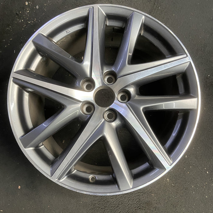 19" LEXUS GS200T 16-17 19x9 , Original OEM Wheel Rim - MACHINED GREY - Additional View