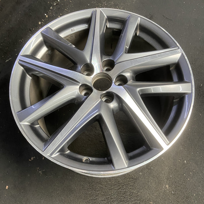 19" LEXUS GS200T 16-17 19x9 , Original OEM Wheel Rim - MACHINED GREY - View 7
