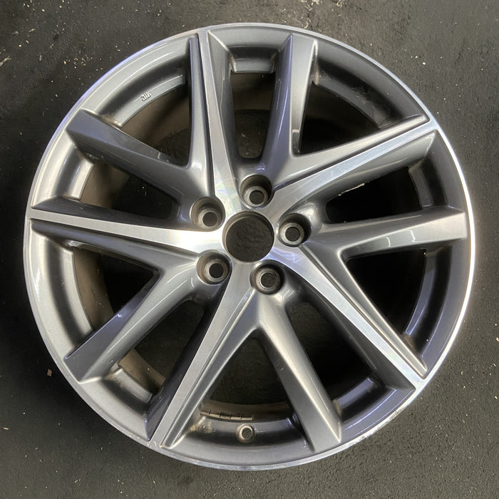 19" LEXUS GS200T 16-17 19x8 , Original OEM Wheel Rim - MACHINED GREY - Additional View