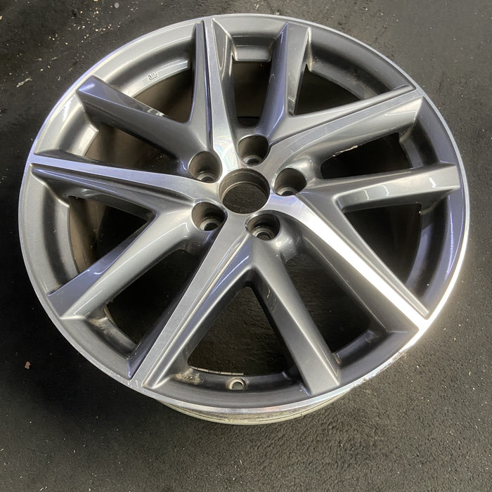 19" LEXUS GS200T 16-17 19x8 , Original OEM Wheel Rim - MACHINED GREY - View 7