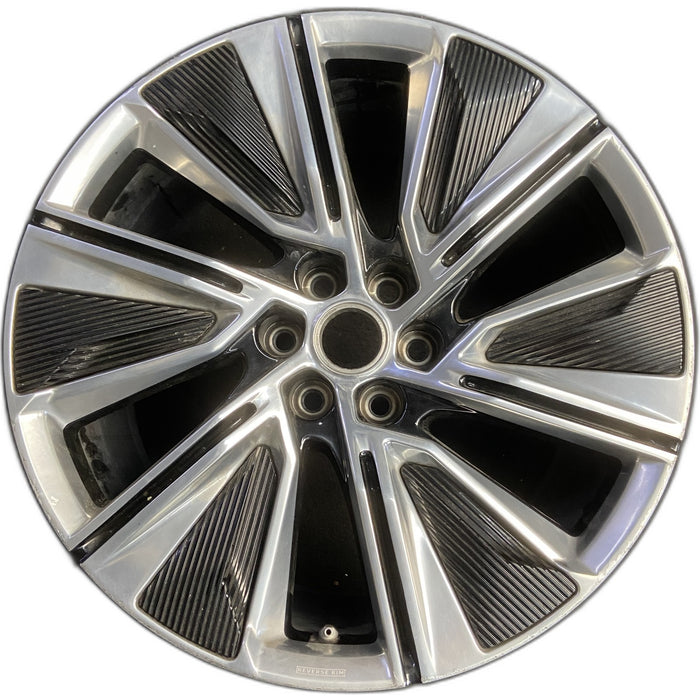 22" LYRIQ 23 22x9.5 Original OEM Wheel Rim - POLISHED BLACK - Front View