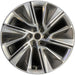 22" LYRIQ 23 22x9.5 Original OEM Wheel Rim - POLISHED BLACK - Front View