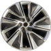 22" LYRIQ 23 22x9.5 Original OEM Wheel Rim - POLISHED BLACK - Front View