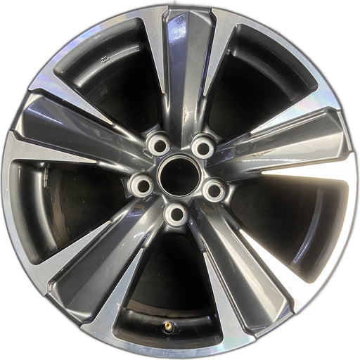 18" UX200 19-23 18x7 , 5 spoke Original OEM Wheel Rim - MACHINED CHARCOAL - Front View