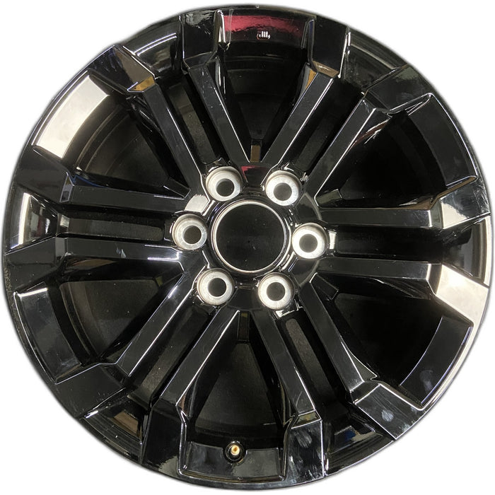 20" 4 RUNNER 25-26 20x8, 6 V spoke, Original OEM Wheel Rim - BLACK - Front View
