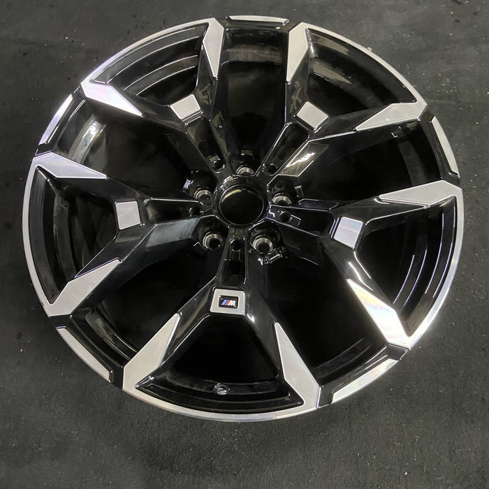 19" BMW 230i 25-26 19x8, , U spoke, Original OEM Wheel Rim - MACHINED BLACK - View 7