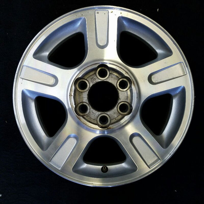 17" EXPEDITION 03 17x7.5 5 spoke aluminum inserts in spokes Original OEM Wheel - Front View