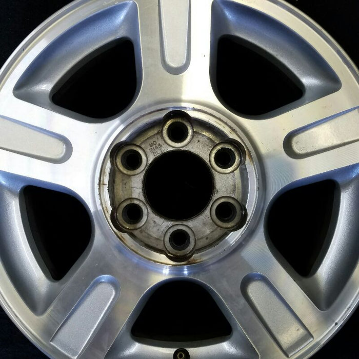 17" EXPEDITION 03 17x7.5 5 spoke aluminum inserts in spokes Original OEM Wheel - Angle View