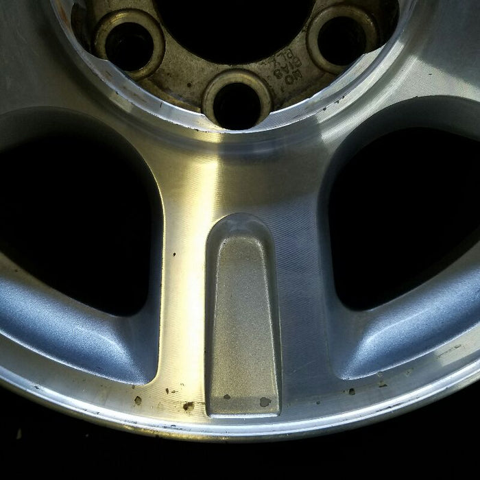 17" EXPEDITION 03 17x7.5 5 spoke aluminum inserts in spokes Original OEM Wheel - Back View