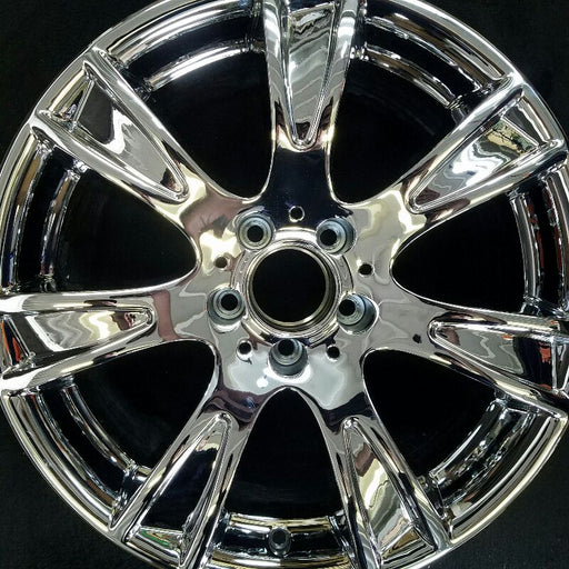 17" MERCEDES C-CLASS 09 204 Type; C350, 17x8.5, 7 spoke Original OEM Wheel Rim - Angle View
