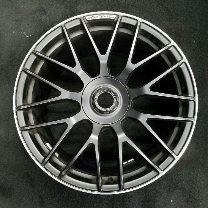 19" MERCEDES C-CLASS 17 205 Type Cv C63 19x10.5 18 spoke 9 Y spokes black with - Front View