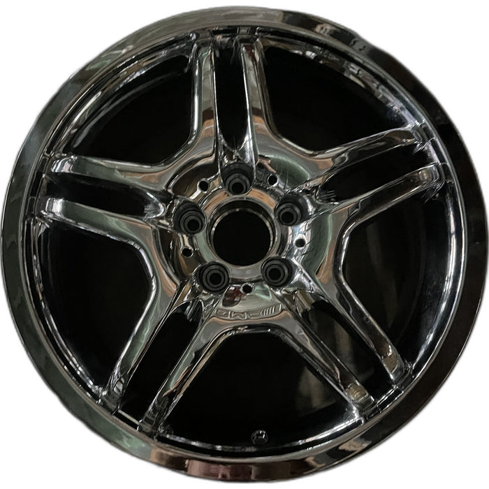 18" MERCEDES CLK 06 209 Type; CLK55, 18x7.5 Original OEM Wheel Rim - CHROME - Front View