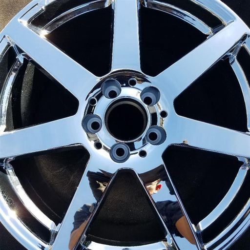 18" MERCEDES C-CLASS 12 204 Type; C250 18x8.5 7 spoke Original OEM Wheel Rim - Angle View