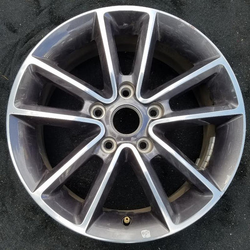 17" CARAVAN 14 17x6.5 aluminum 10 spoke polished face with pockets black - Front View