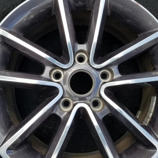 17" CARAVAN 14 17x6.5 aluminum 10 spoke polished face with pockets black - Angle View
