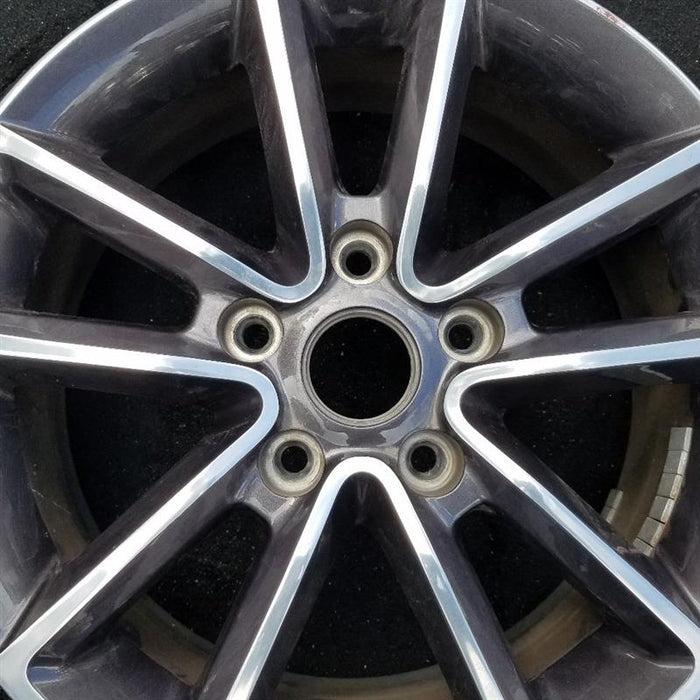 17" CARAVAN 14 17x6.5 aluminum 10 spoke polished face with pockets black - Angle View