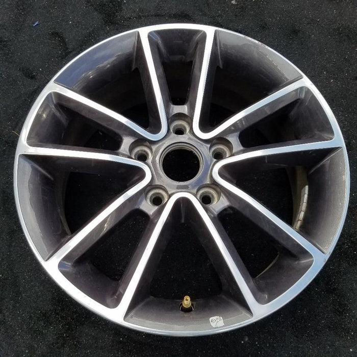 17" CARAVAN 14 17x6.5 aluminum 10 spoke polished face with pockets black - Side Profile