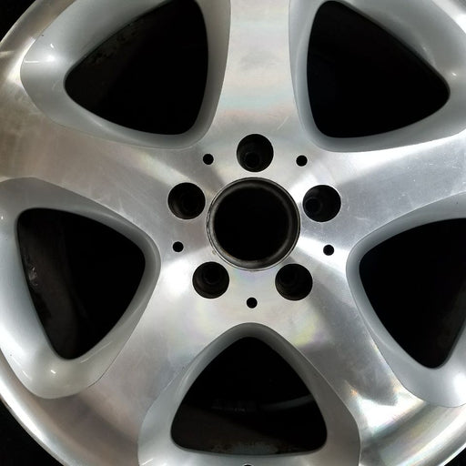 18" MERCEDES CL-CLASS 03-04 215 Type; CL500 18x8 5 spoke Original OEM Wheel Rim - Angle View