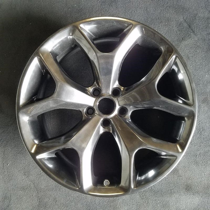 20" CHALLENGER 15-17 20x8 aluminum 5 Y spoke polished with silver pockets satin carb Original OEM Wheel Rim