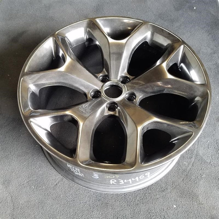 20" CHALLENGER 15-17 20x8 aluminum 5 Y spoke polished with silver pockets satin carb Original OEM Wheel Rim