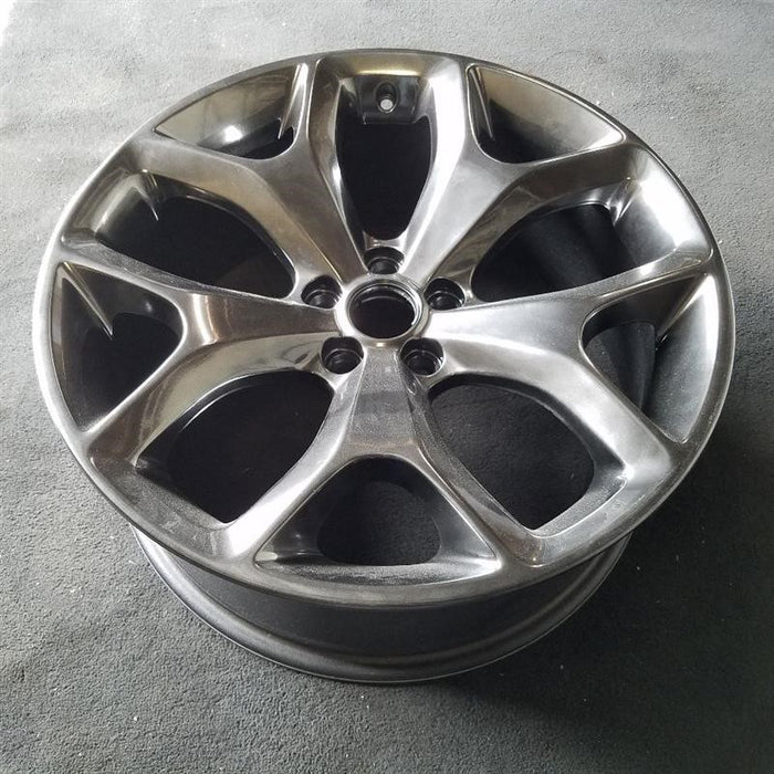 20" CHALLENGER 15-17 20x8 aluminum 5 Y spoke polished with silver pockets satin carb Original OEM Wheel Rim