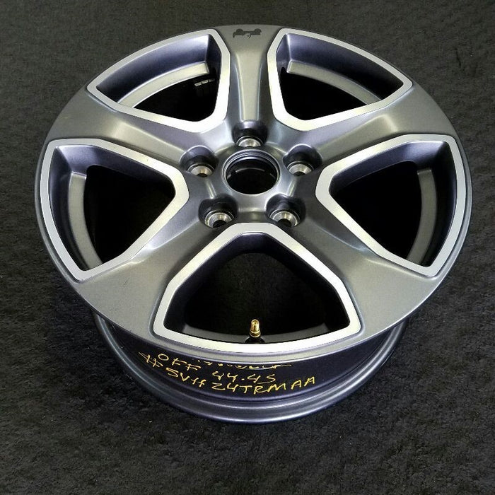 17" WRANGLER 18 VIN X , 17x7.5, , aluminum, straight spoke, w/o recessed outer spoke; Original OEM Wheel Rim