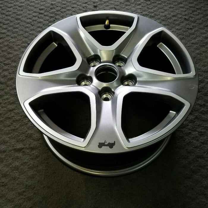 17" WRANGLER 18 VIN X , 17x7.5, , aluminum, straight spoke, w/o recessed outer spoke; Original OEM Wheel Rim