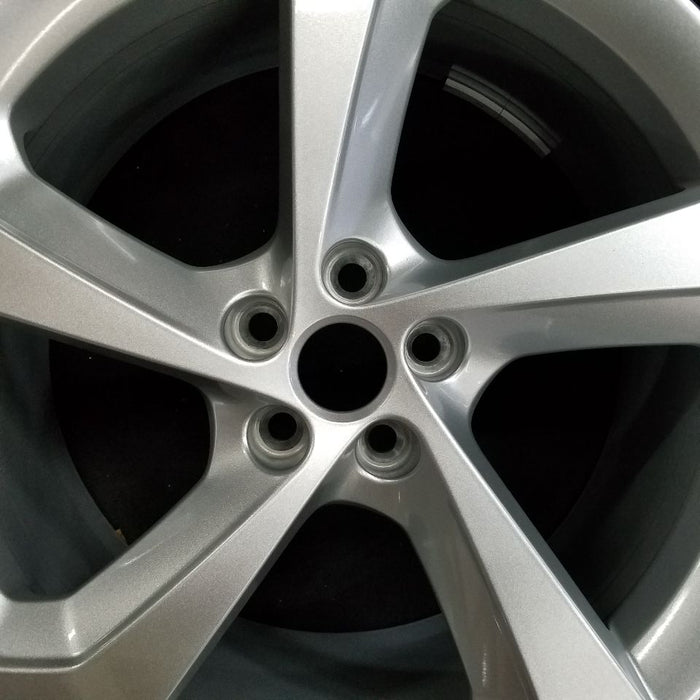 19" F-PACE 17-19 19x8.5 alloy 5 spoke silver Original OEM Wheel Rim - Angle View