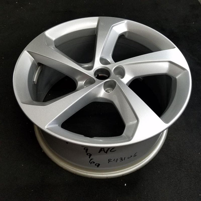 19" F-PACE 17-19 19x8.5 alloy 5 spoke silver Original OEM Wheel Rim - Side Profile