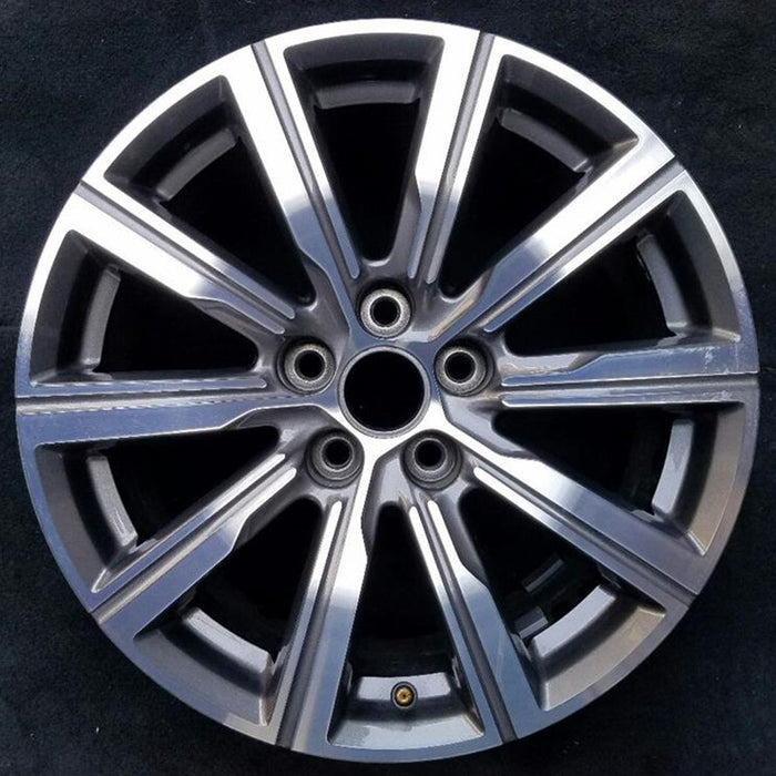 18" XT4 19-23 18x8, , machined face with gray pockets Original OEM Wheel Rim - Front View
