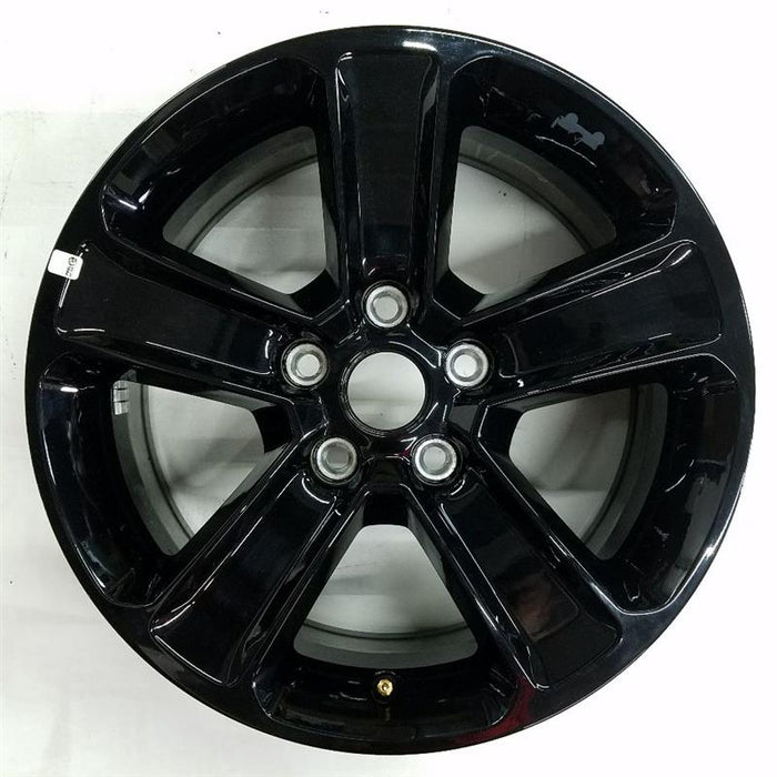 18" WRANGLER 19-20 18x7.5, 5 spoke, , Original OEM Wheel Rim - BLACK - Front View