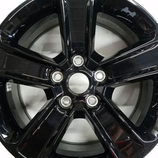 18" WRANGLER 19-20 18x7.5, 5 spoke, , Original OEM Wheel Rim - BLACK - Angle View