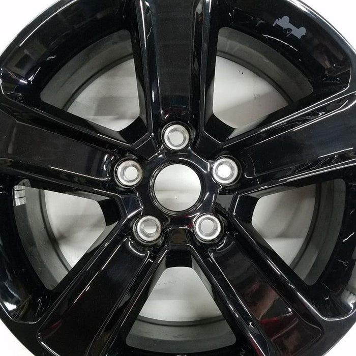 18" WRANGLER 19-20 18x7.5, 5 spoke, , Original OEM Wheel Rim - BLACK - Angle View