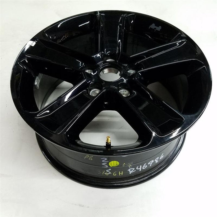 18" WRANGLER 19-20 18x7.5, 5 spoke, , Original OEM Wheel Rim - BLACK - Side Profile