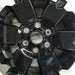 18" RANGER 21-22 18x8 aluminum 6 spoke machined edge black center Original OEM - Angle View