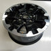18" RANGER 21-22 18x8 aluminum 6 spoke machined edge black center Original OEM - Side Profile