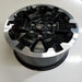 18" RANGER 21-22 18x8 aluminum 6 spoke machined edge black center Original OEM - Close-Up Detail