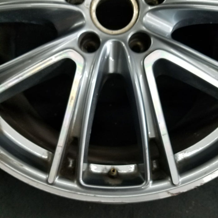 21" PORSCHE PANAMERA 17-20 alloy 21x11.5 5 spoke V spoke dark gray Original OEM - Side Profile