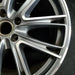 21" PORSCHE PANAMERA 17-20 alloy 21x11.5 5 spoke V spoke dark gray Original OEM - Close-Up Detail