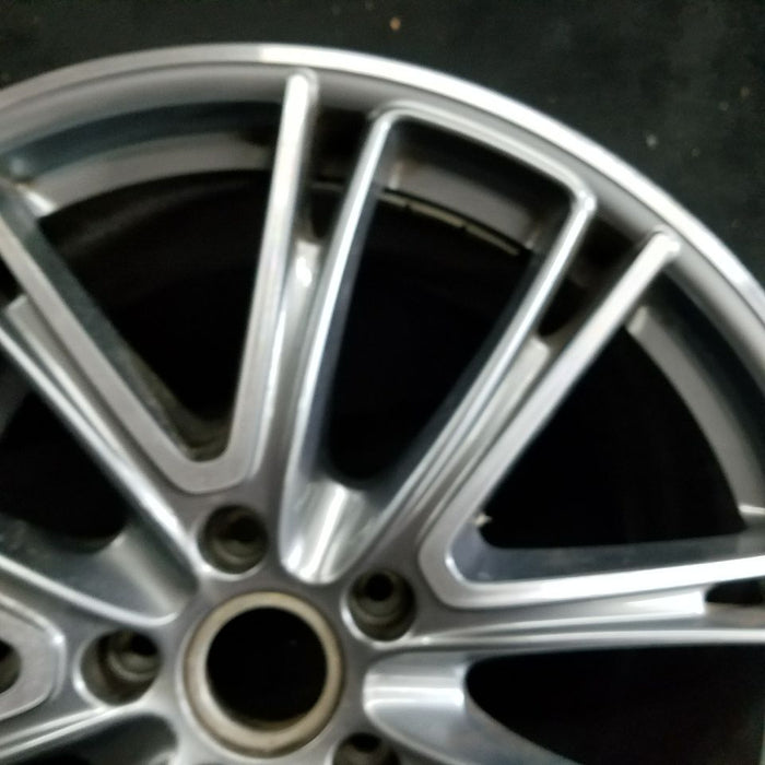 21" PORSCHE PANAMERA 17-20 , 21x11.5, 5 spoke, , dark gray Original OEM Wheel - Back View