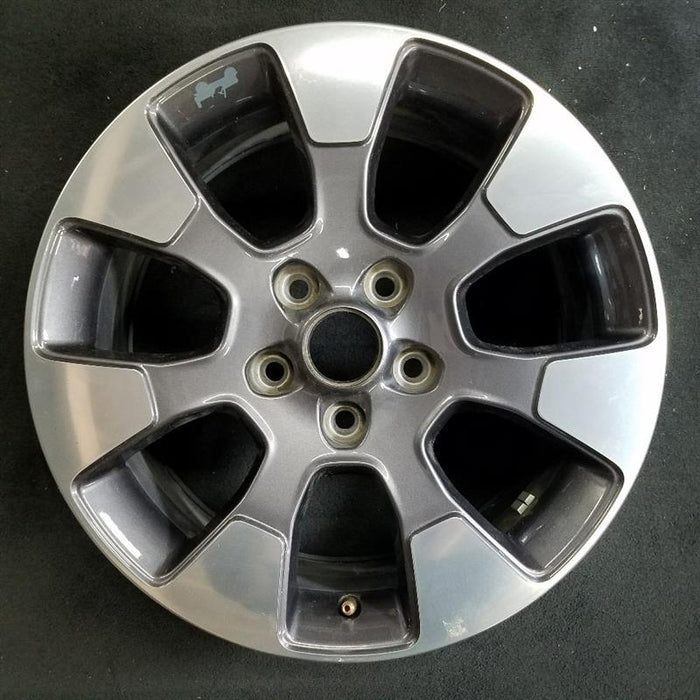 18" WRANGLER 18 VIN X 6th digit JL body 18x7.5 7 spoke opt WPT polished face - Front View