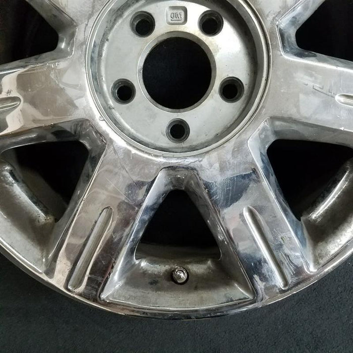 17" DTS 06 17x7, 7 spoke, chrome Original OEM Wheel Rim - Side Profile
